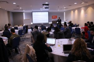 Room with people at event