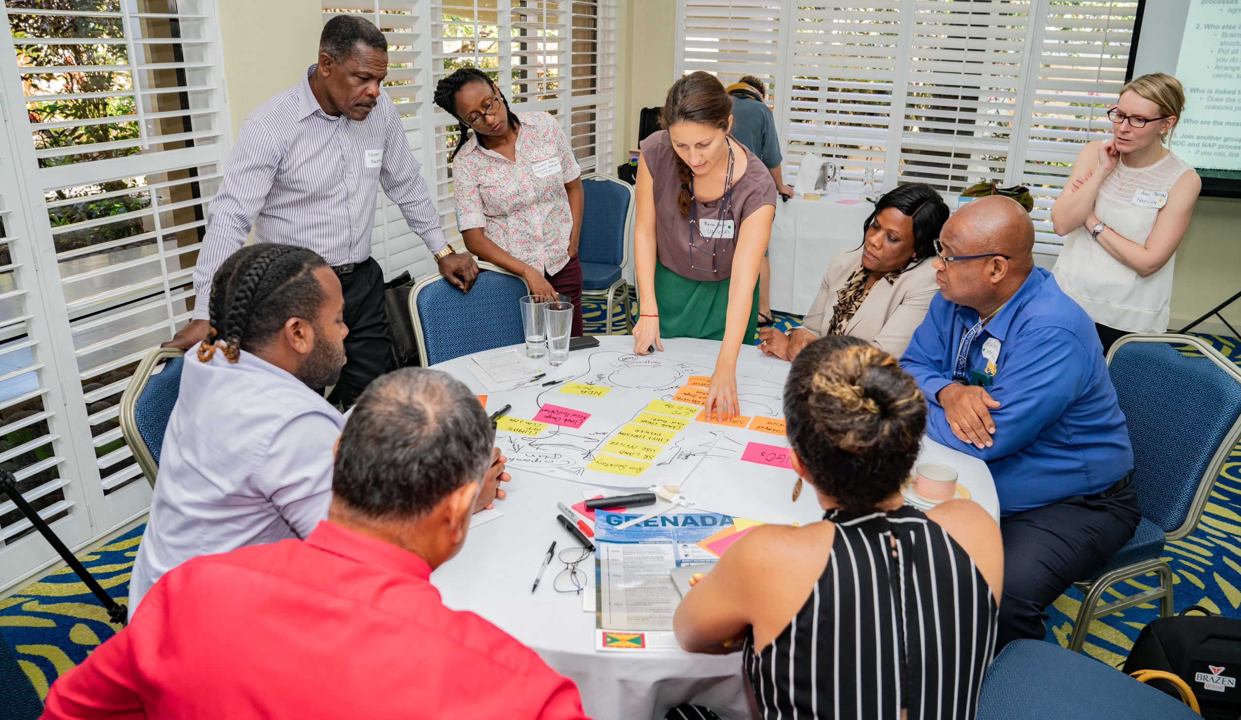 NAP Global Network workshop in Grenada. Example a gender-balanced meeting.