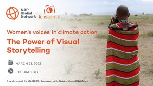 Massai woman taking a photo in the Kenyan countryside