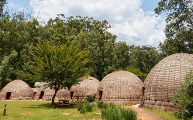 Traditional beehive huts in Eswatini