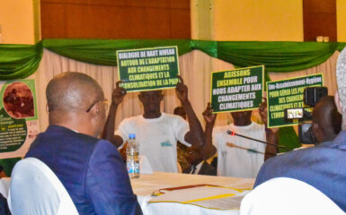 Public awareness raised at a high-level dialogue on climate change adaptation and peacebuilding in Central African Republic.
