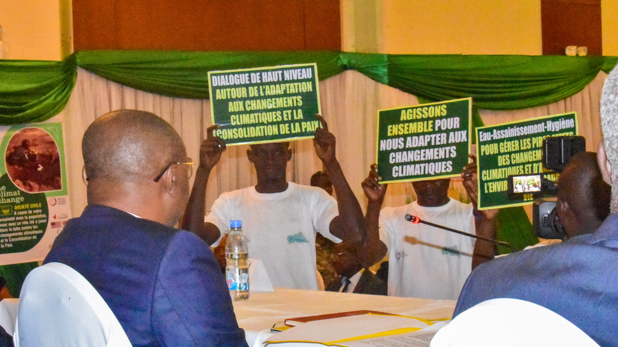 Public awareness raised at a high-level dialogue on climate change adaptation and peacebuilding in Central African Republic.