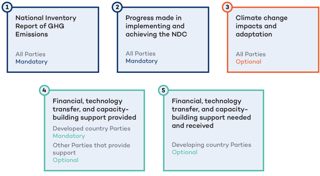 Different chapters and components of the BTR