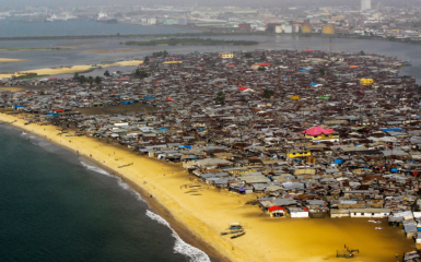 The West Point slum is home to about 75,000 in the capital of Monrovia, Liberia